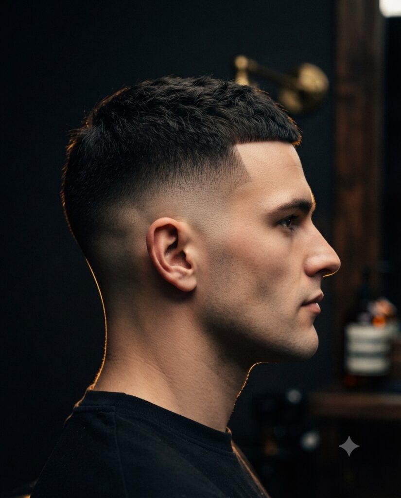 Skin Fade mit harter Kontur